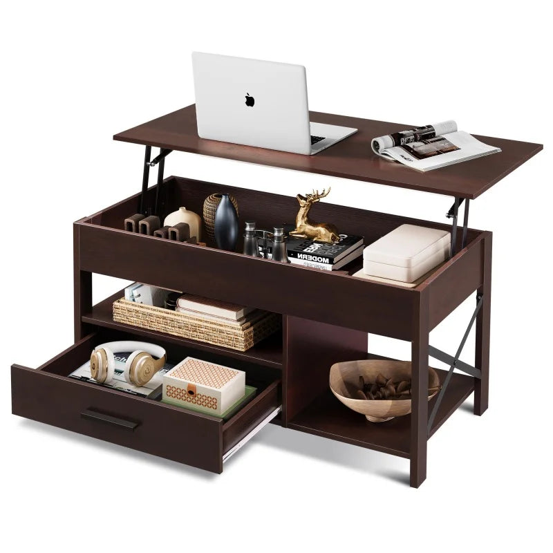 GALAXHERO Lift Top Coffee Table with Hidden Compartment for Living Room Reception Room