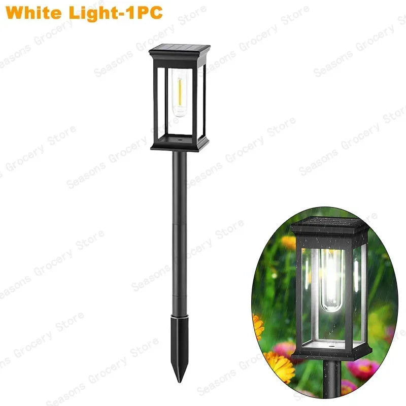 Waterproof LED Solar Lights for Garden Yard Driveway - Outdoor Landscape Lighting Auto On/Off