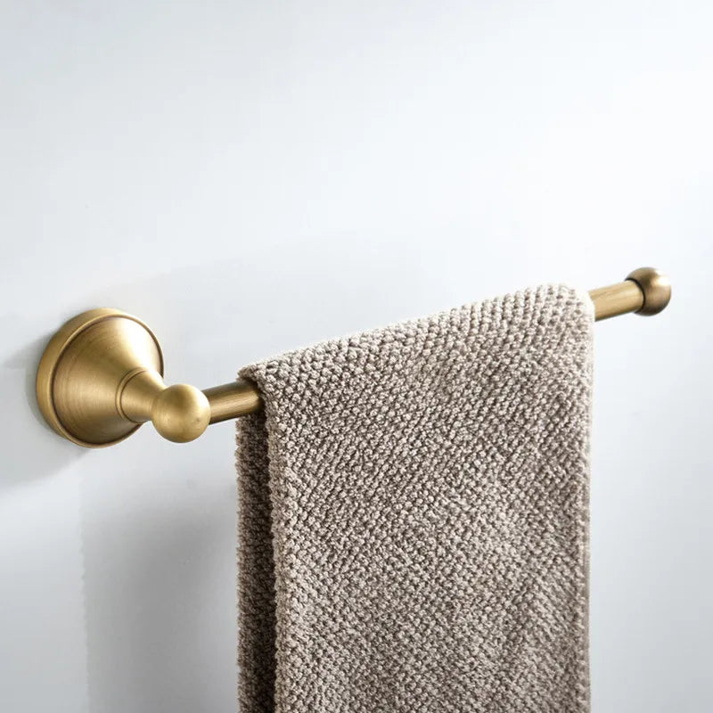 Bathroom Accessories Antique Brass Wall Mounted Toilet Paper Holder Towel Ring Robe Coat Hook