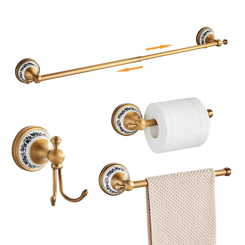 Antique Bronze Bathroom Hardware Set