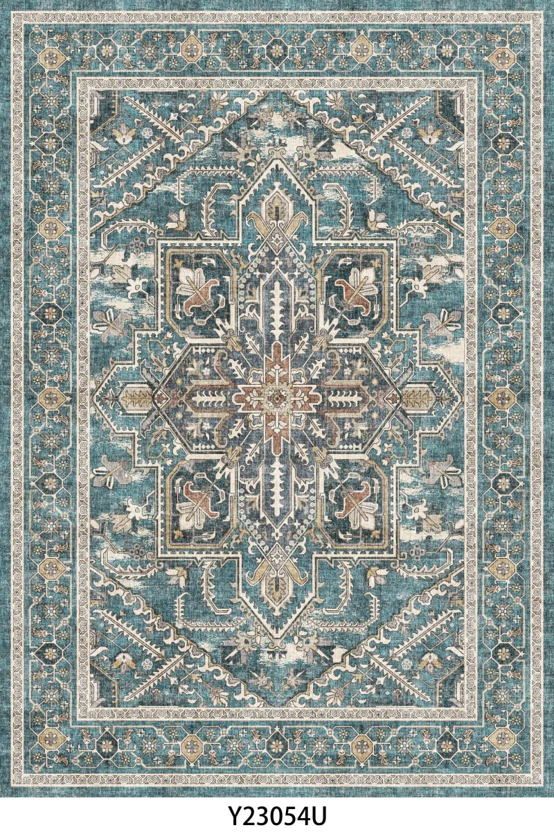 Retro Turkish Persian Rug for Living Room Bedroom
