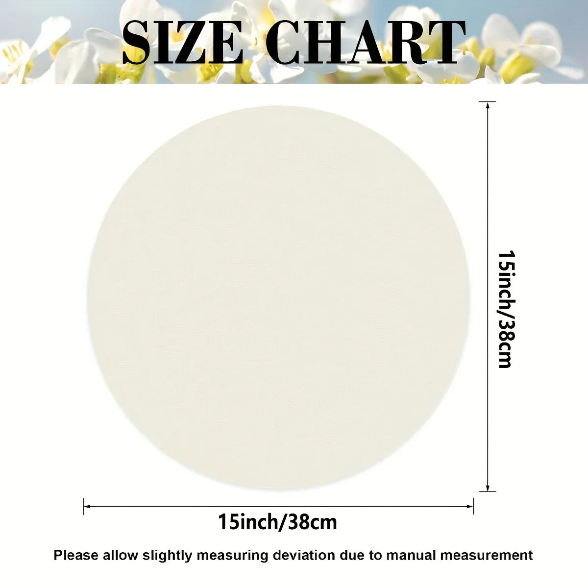 VIKAMA 4PC European Rose Meal Mat Light Blue Bottom Pink Round Table Decoration and Accessories