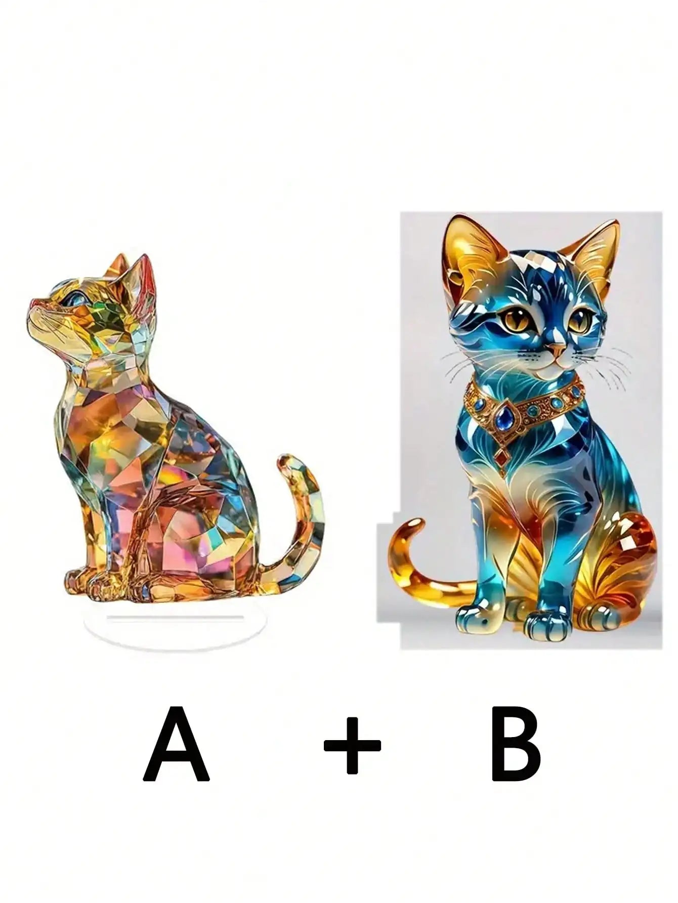 Elegant exotic cat table decoration sculptures,, classic decorations。
