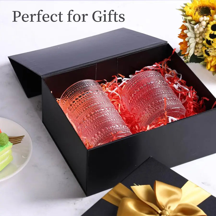 Hobnail Drinking Glasses Set of 12, 12 Oz Highball Glasses amp 10 Oz Cocktail Glasses,