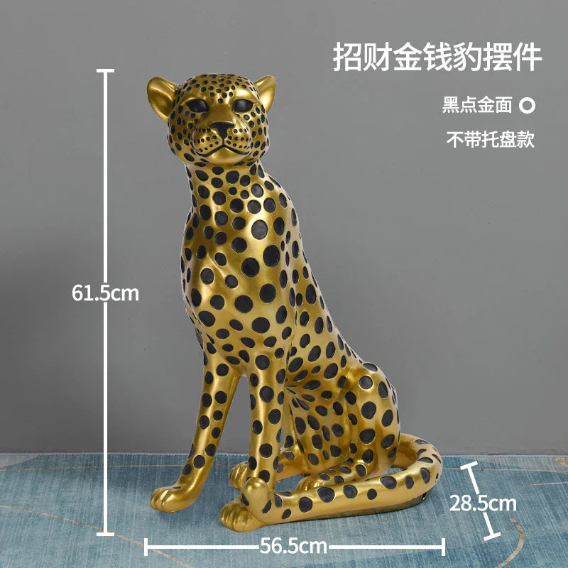 Creative Coffee Table Creative Leopard Shape Floor Ornaments