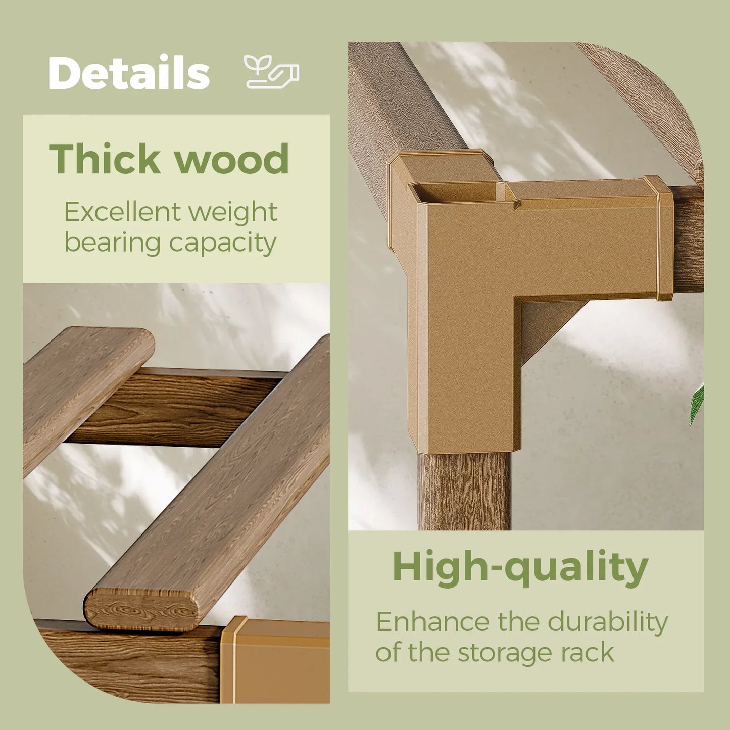 Tall Wood Plant Stand Indoor-Outdoor