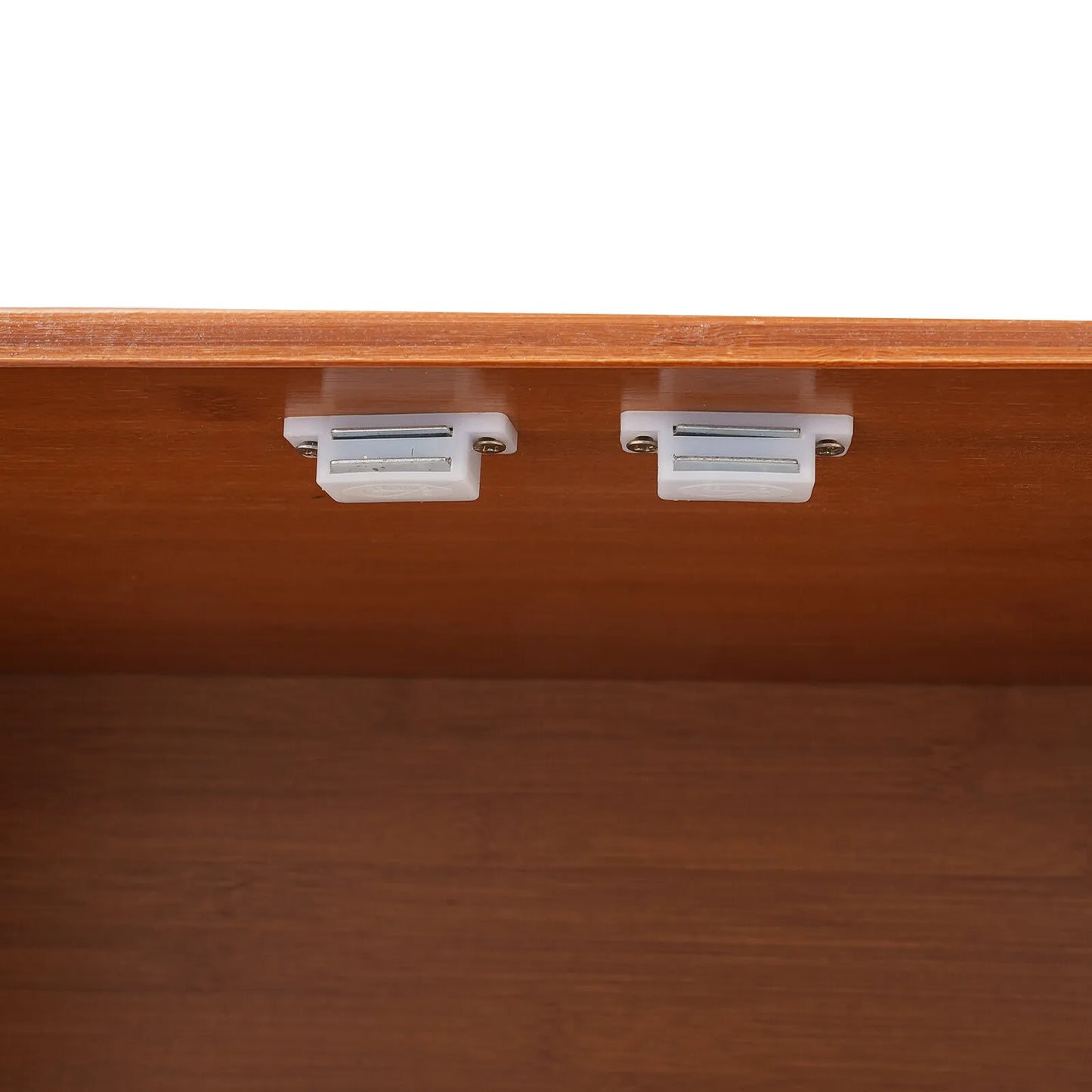 Vintage Style Kitchen Storage Cabinet, 2-Tier Bamboo Sideboard with Smooth Drawers for Kitchen and Dining Area