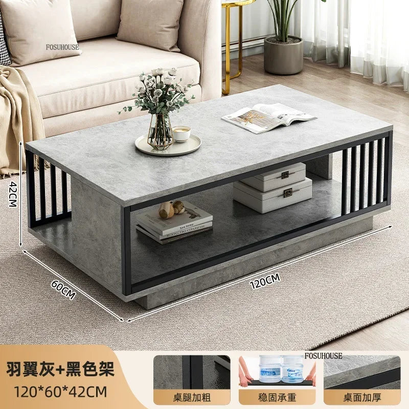 Italian Coffee Table Minimalist Square Nordic Tea Table Living Room Furniture