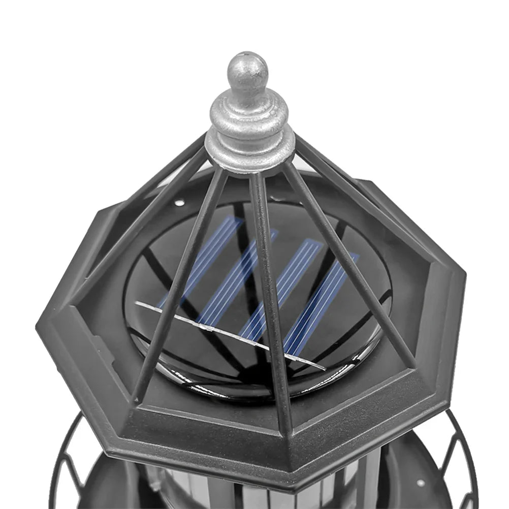 LED Solar Rotating Lighthouse Light Solar Garden Lights