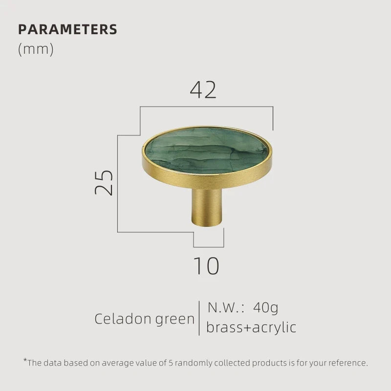 Dooroom Brass Furniture Handles Shell Simple Nordic Pastoral Cupboard Cabinet Drawer Round Colorful Pulls