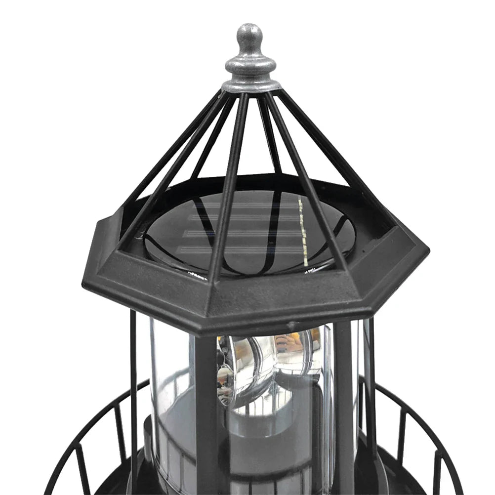LED Solar Rotating Lighthouse Light Solar Garden Lights
