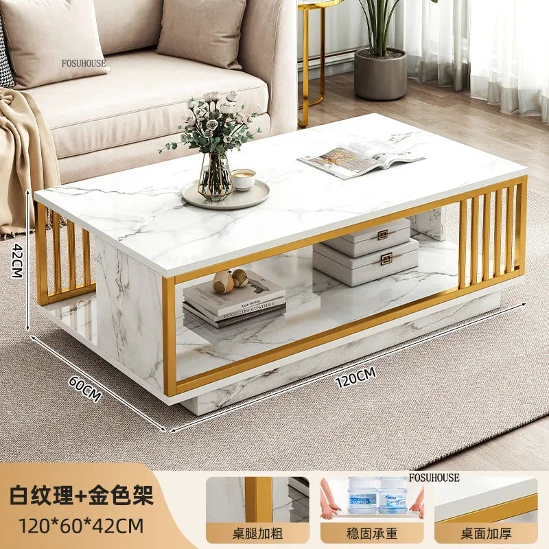 Italian Coffee Table Minimalist Square Nordic Tea  Table Living Room Furniture