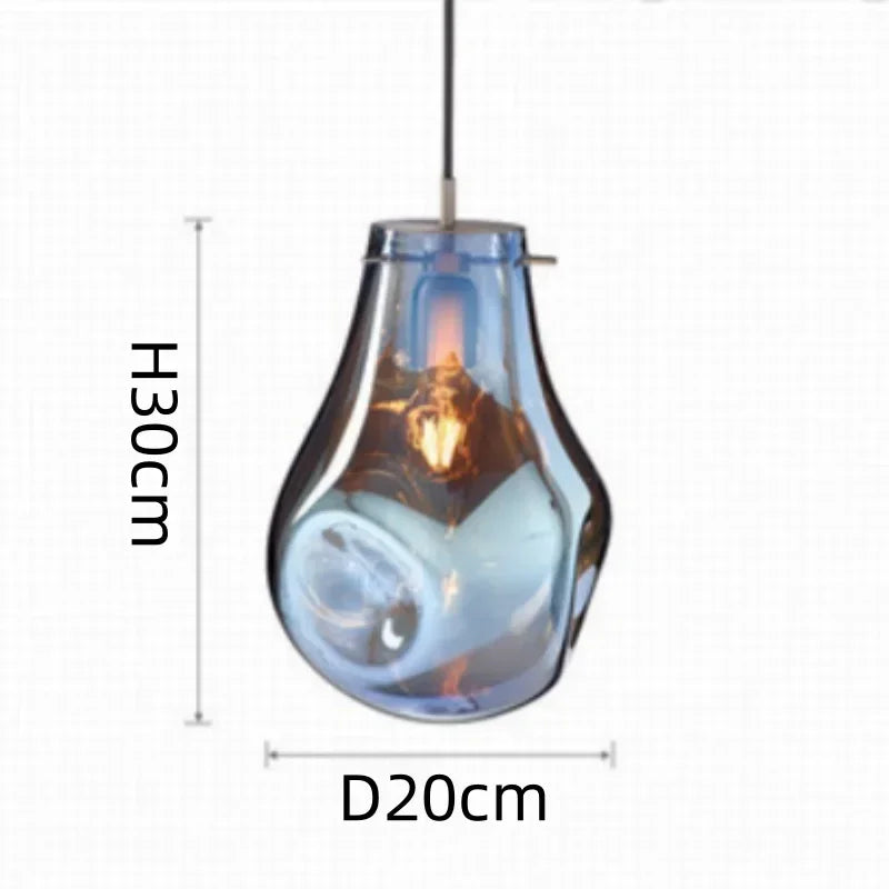 Modern Creative Colorful Glass Chandelier Contemporary Irregular Shape