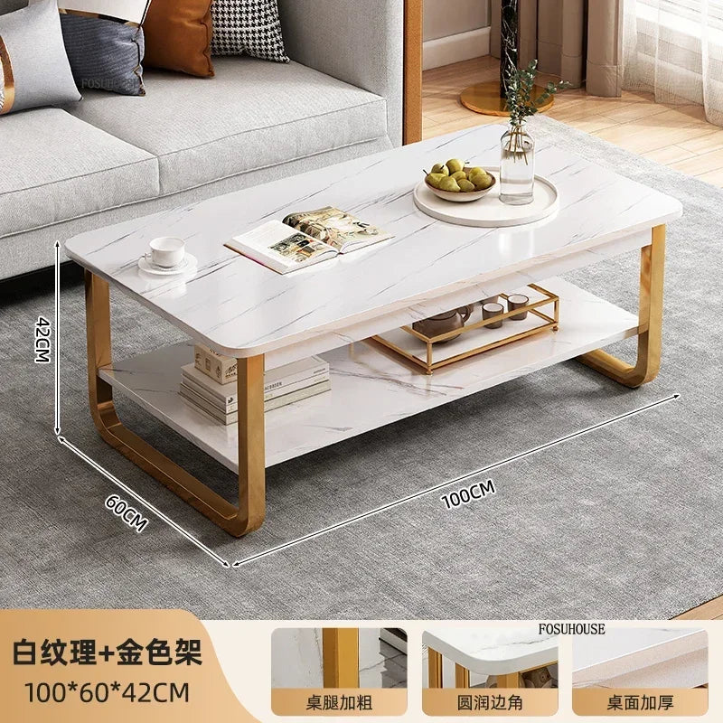 Italian Coffee Table Minimalist Square Nordic Tea  Table Living Room Furniture