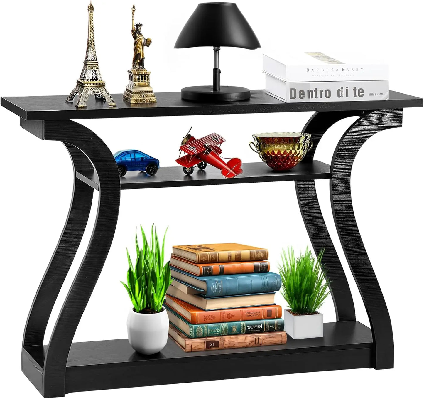 Wood Console Table 3 Tier
