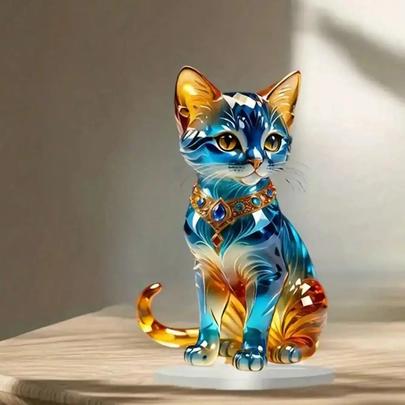 Elegant exotic cat table decoration sculptures,, classic decorations。