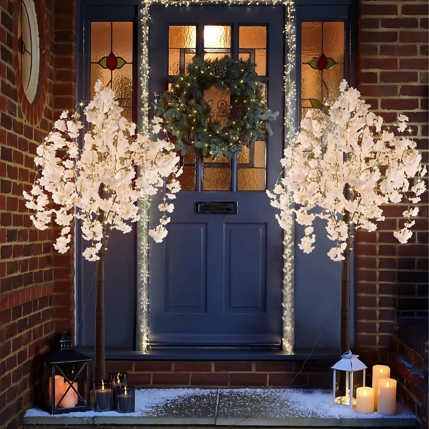 Cherry Blossom Tree Light, 6ft Lighted Trees for Decoration Inside, 450 LED Lights