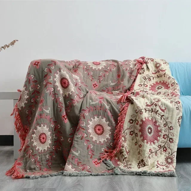 Nordic throw blanket for beds