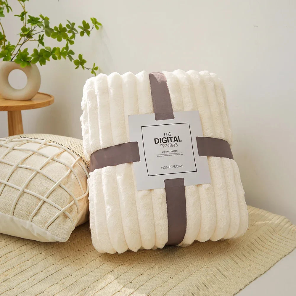1pc Fluffy Coral Velvet Blanket