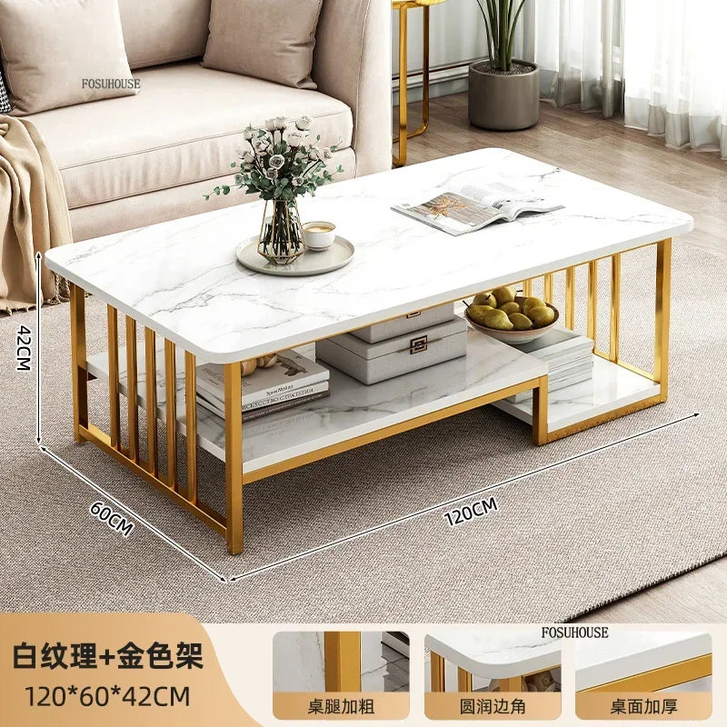 Italian Coffee Table Minimalist Square Nordic Tea  Table Living Room Furniture