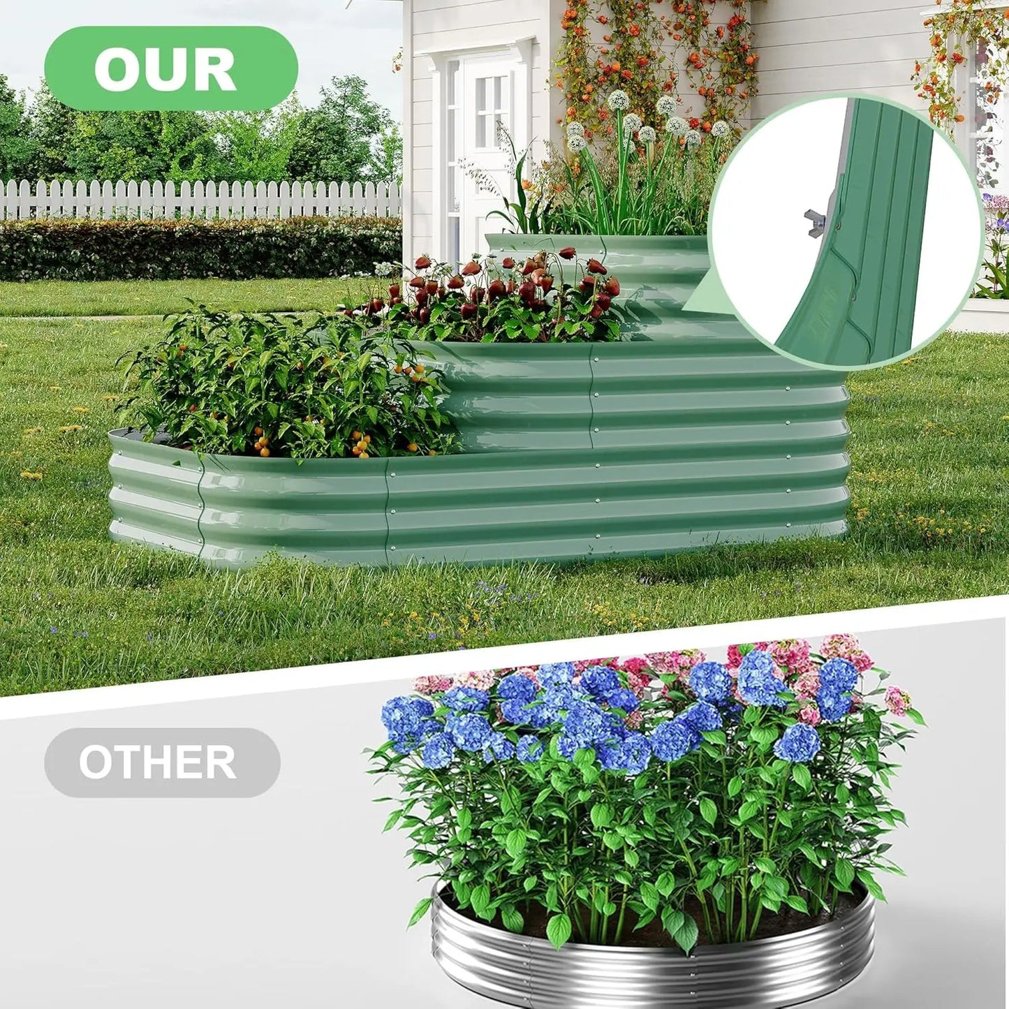 Raised Garden Bed, Outdoor Planter Bed for Gardening and Planting, Bed for Vegetables