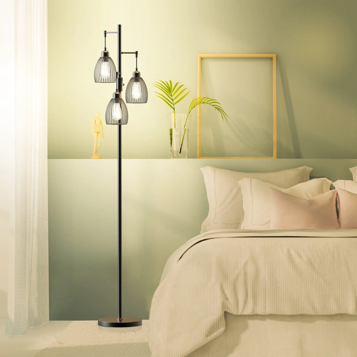 70" Tree Floor Lamp with 3 Bulbs