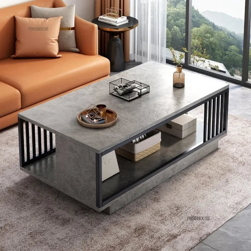 Italian Coffee Table Minimalist Square Nordic Tea  Table Living Room Furniture