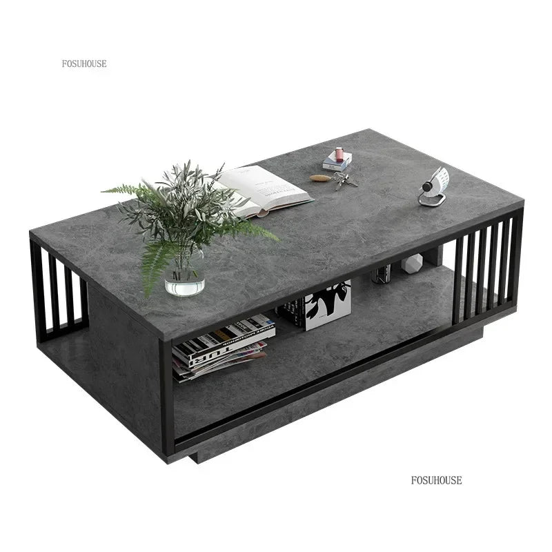 Italian Coffee Table Minimalist Square Nordic Tea  Table Living Room Furniture