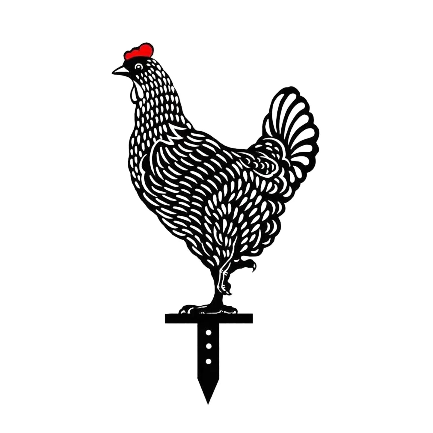 Acrylic Animal Garden Stakes Decorations Hen  For Outdoor Yard Lawn