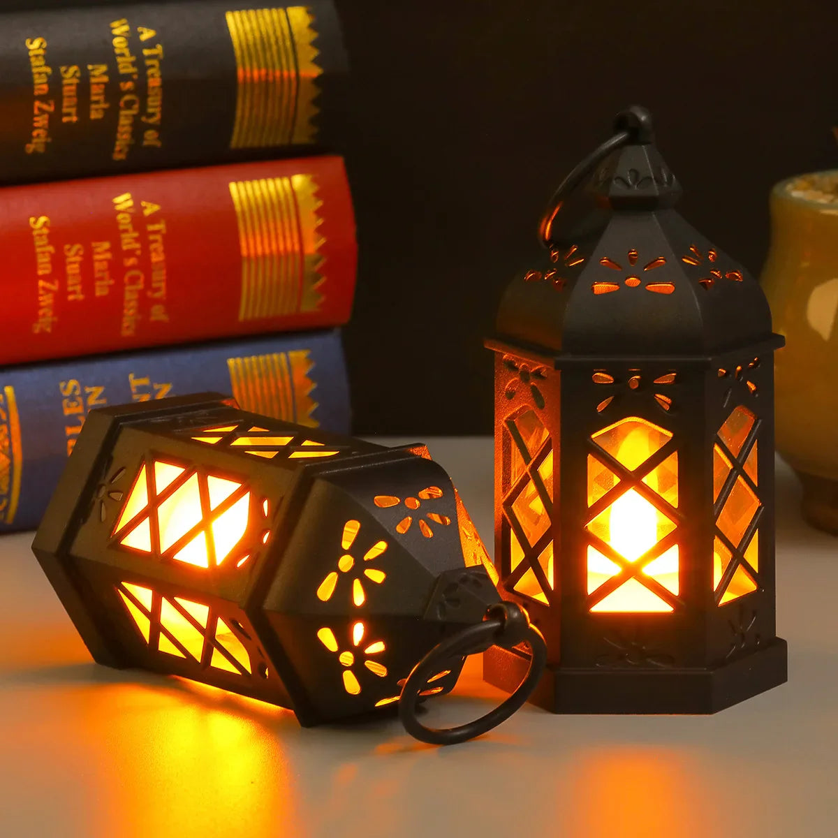 Retro Desktop Lamp Atmosphere Decoration Wind Lamp Candle