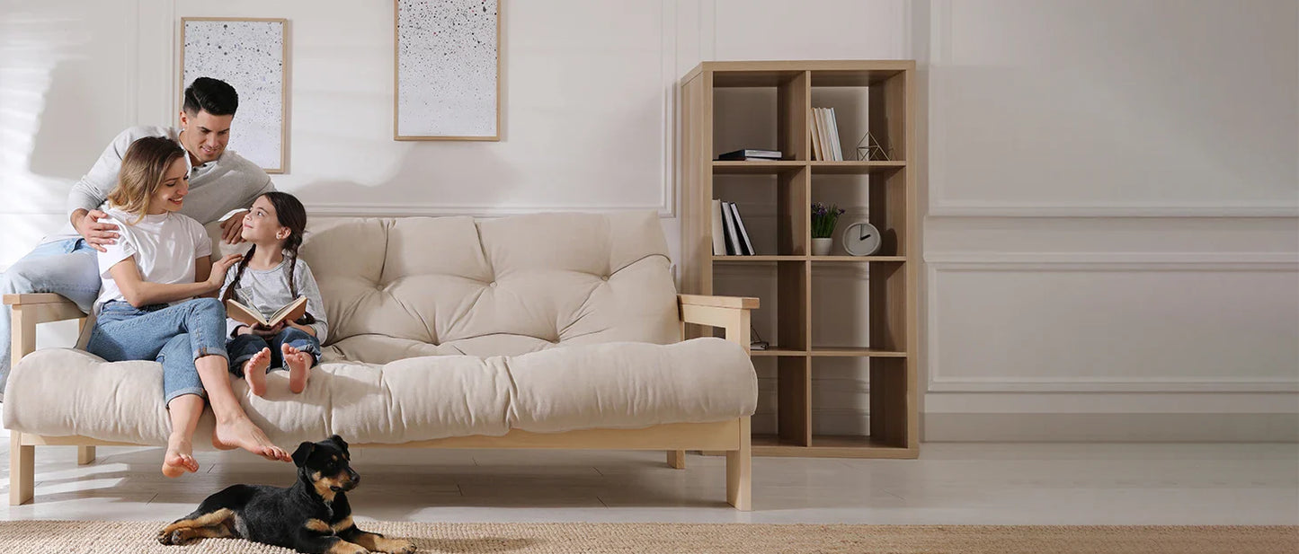 48 Inch Vesgantti Loveseat Sofa - Solid Wood Legs  Throw Pillow