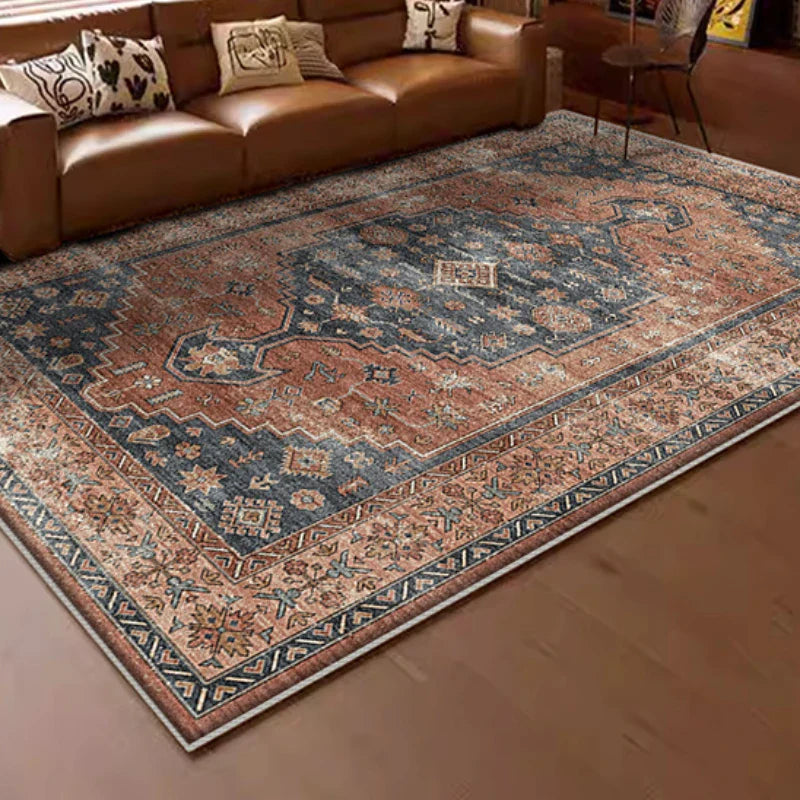 American Retro Style Carpets for Living Room Plush Carpet