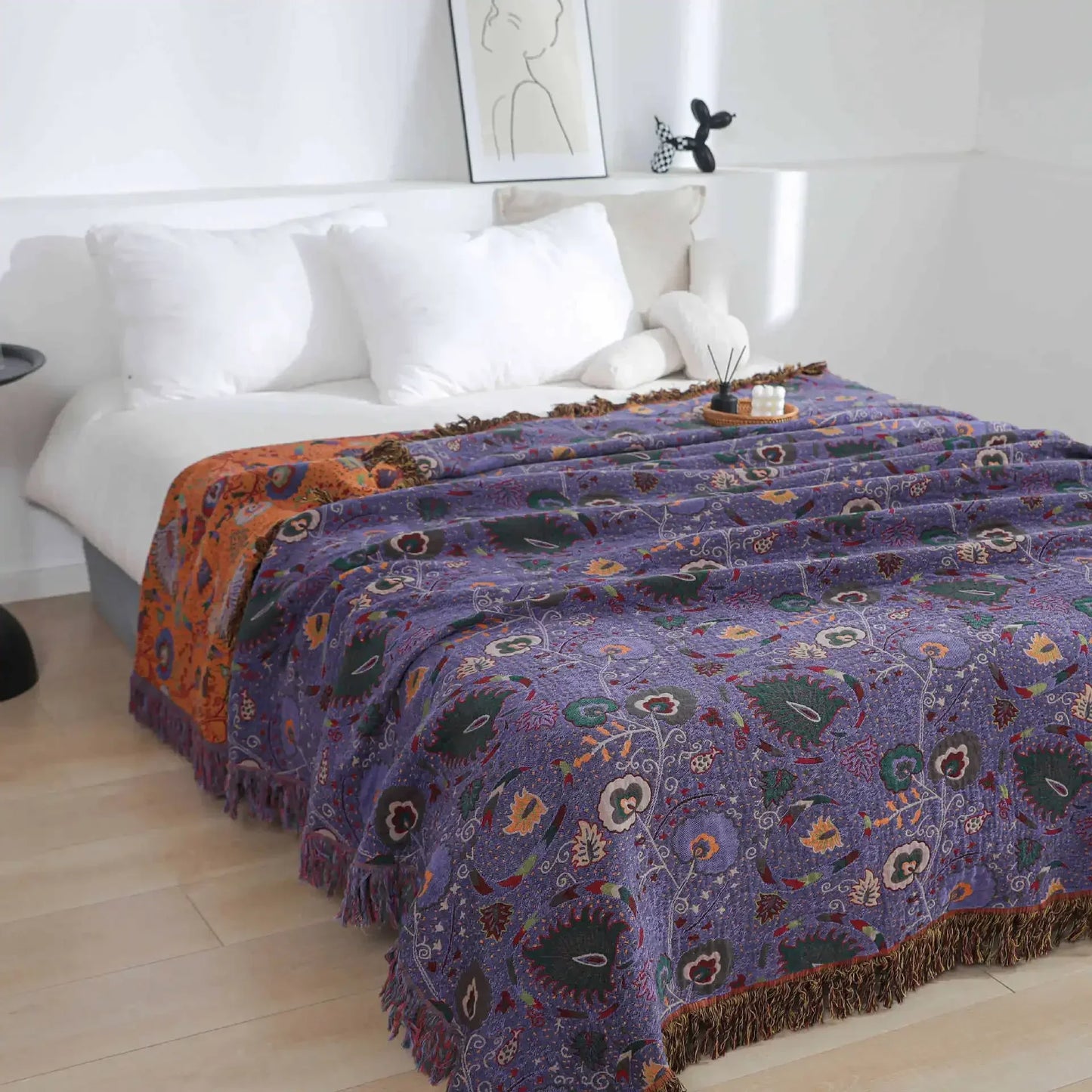 Nordic throw blanket for beds
