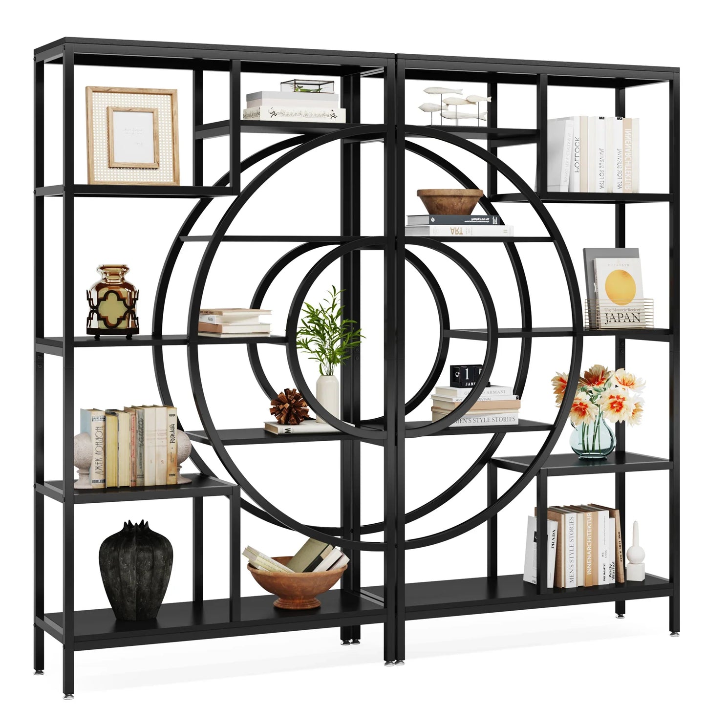 Tribesigns Bookshelf Industrial 5 Tier Etagere Bookcase,