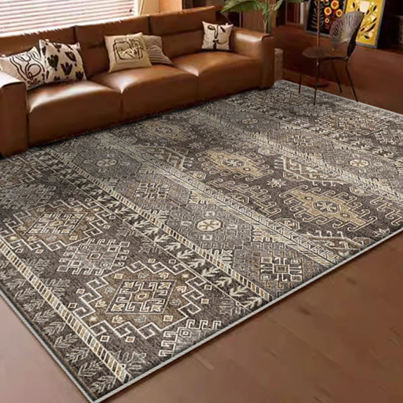 American Retro Style Carpets for Living Room Plush Carpet
