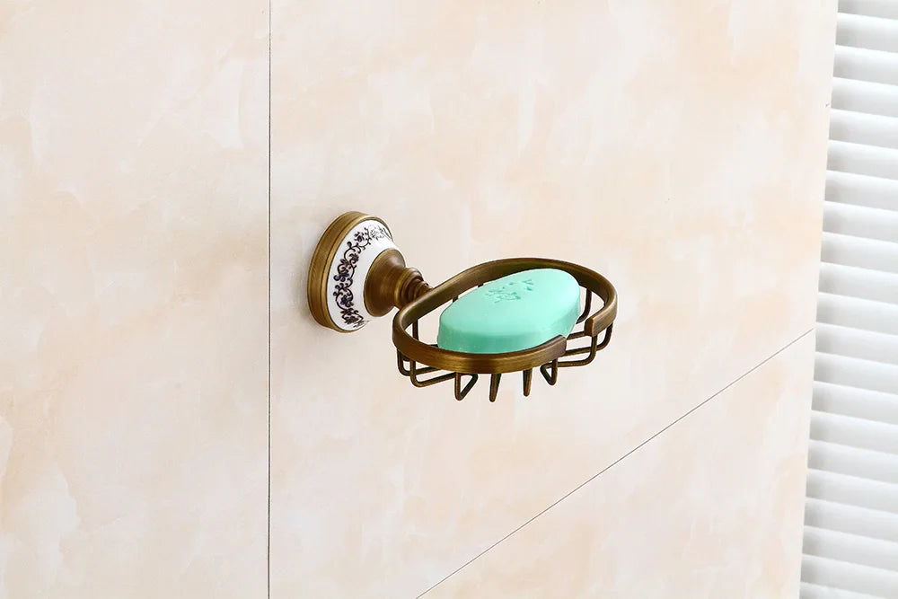 Porcelain Base Bathroom Hardware Set