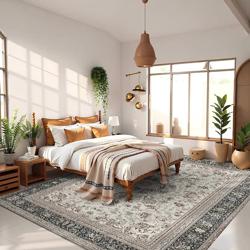 RAKKS Retro Style Rugs for Bedroom Large Area Living Room Decoration