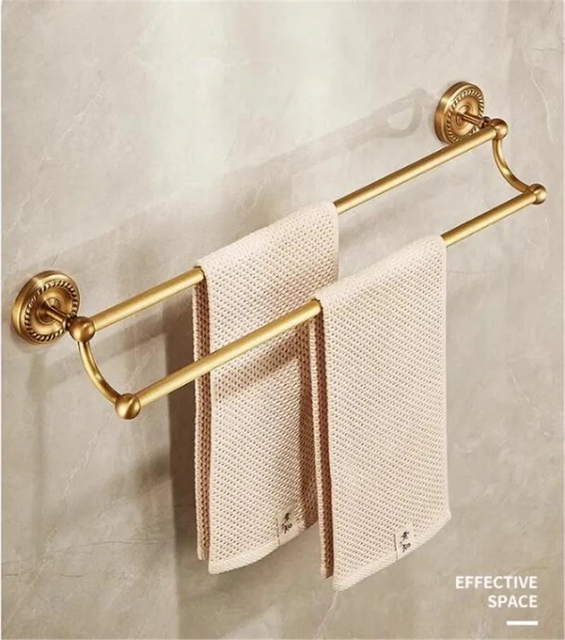 Bathroom Accessories Brass Antique Towel Rack,Paper holder Toilet Brush Holder,Towel Hanger Bath Hardware