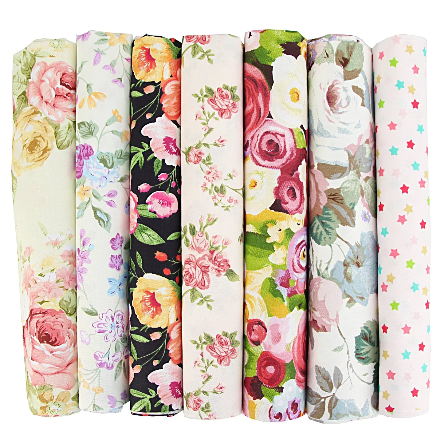 7PCS 50 x 50cm Squares Cotton Craft Fabric