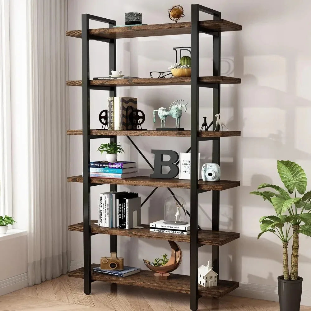 Solid Wood Bookcase and Book Shelves
