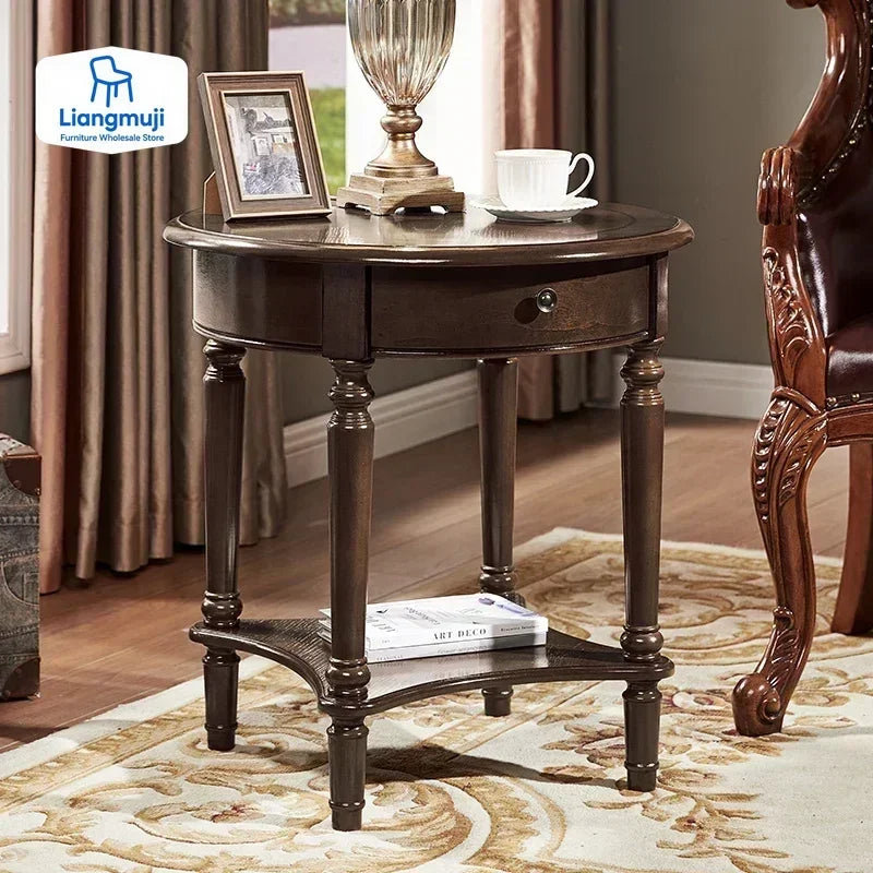 Elegant Center  Wooden Furniture Living Room Corner Sofa Side Coffee