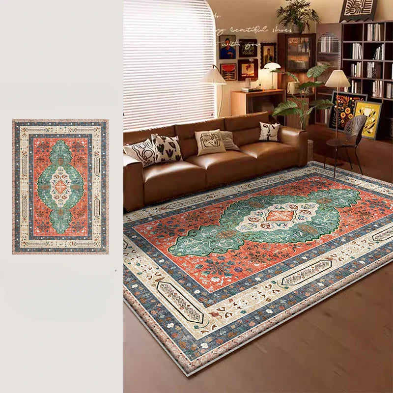 American Retro Style Carpets for Living Room Plush Carpet
