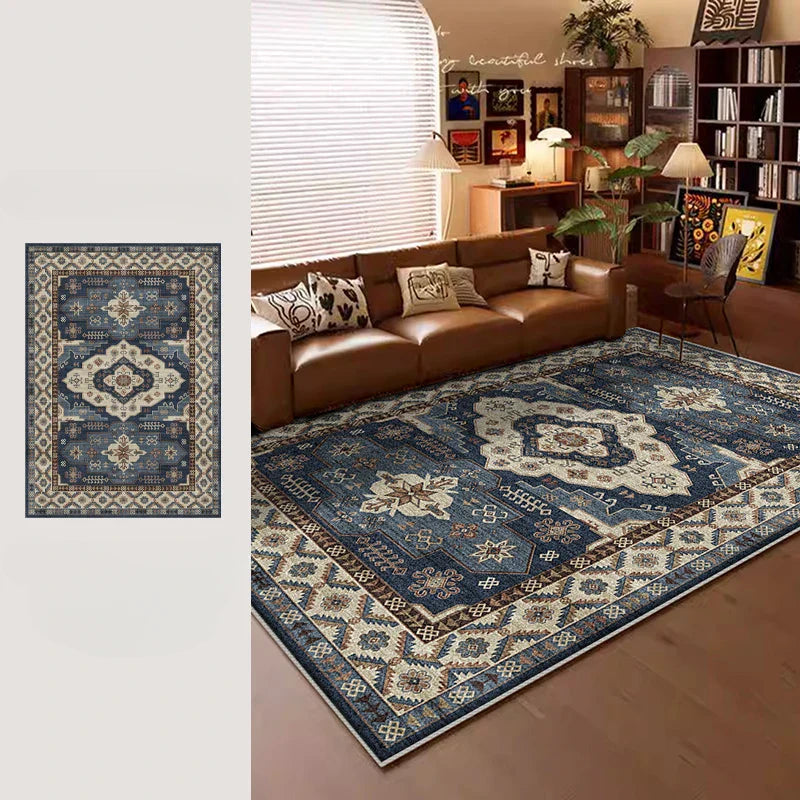 American Retro Style Carpets for Living Room Plush Carpet