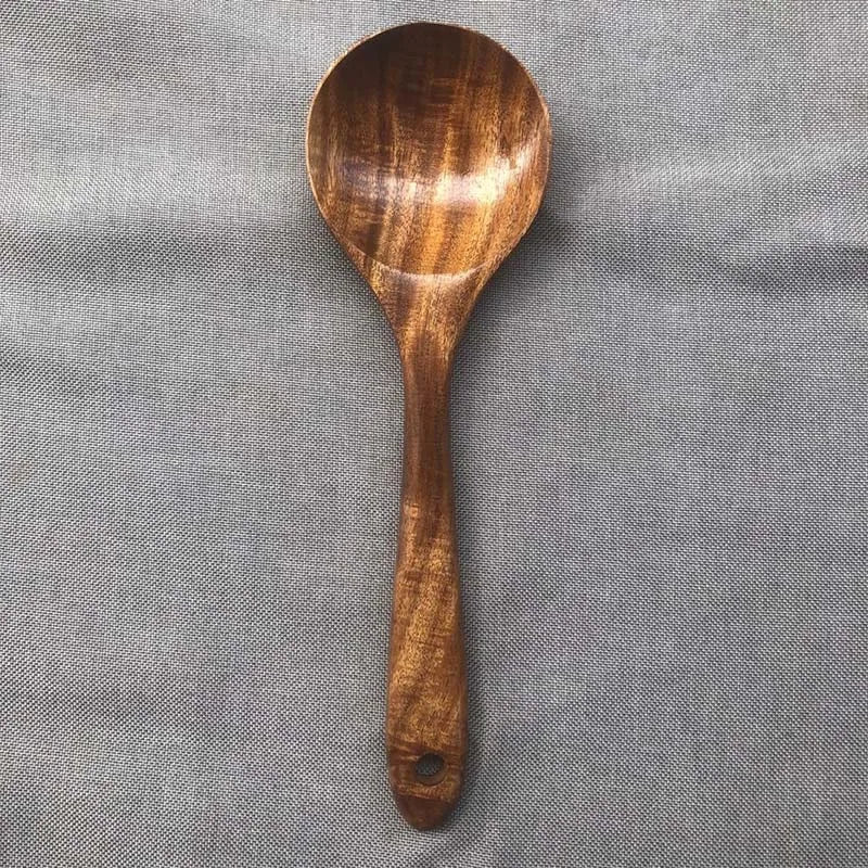 Wood Kitchenware Cooking Set Household Spatula Spoon Set Salad Spoon Fork Stirring Spoon With storage bucket