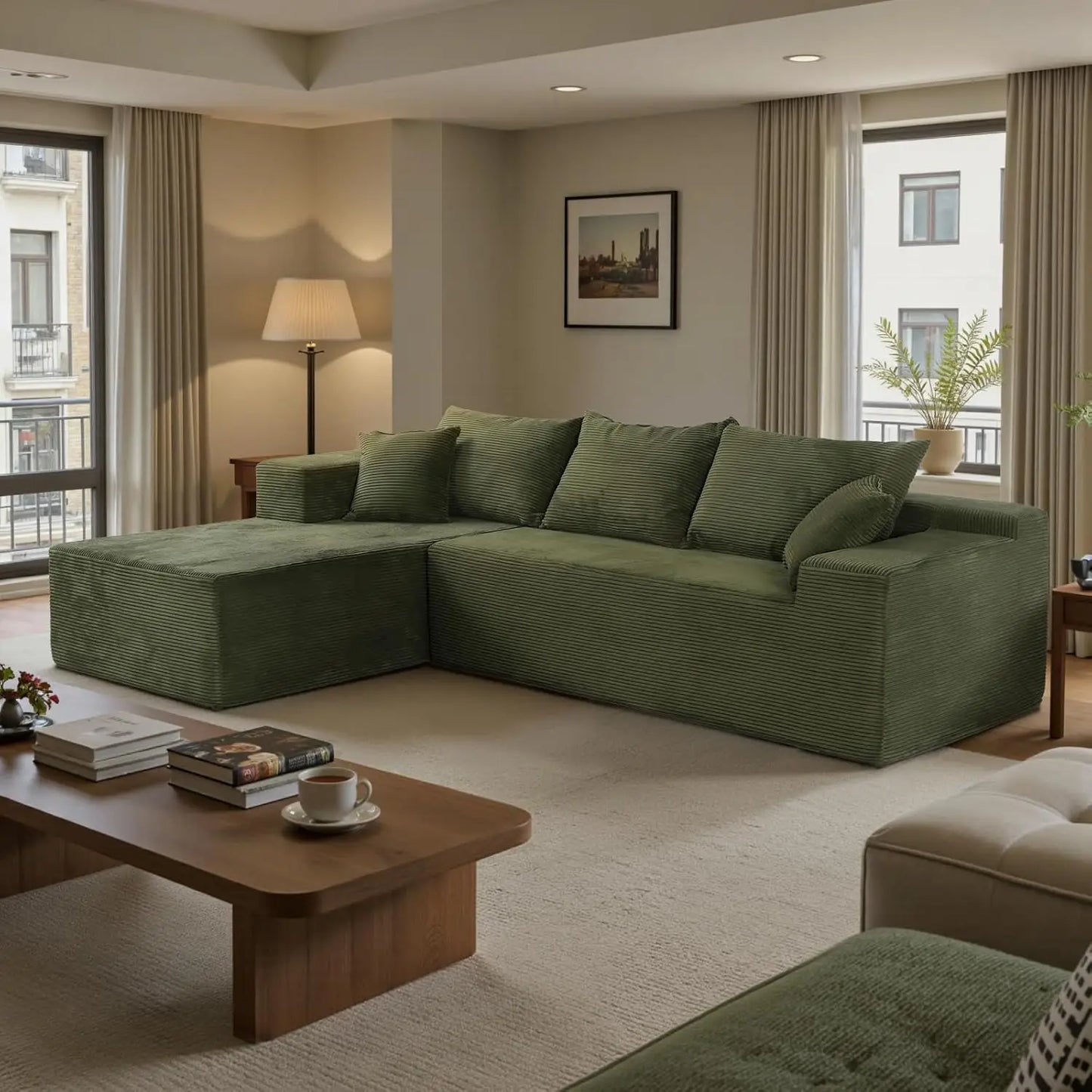 Cloud Sectional Couch with L-Shape Chaise