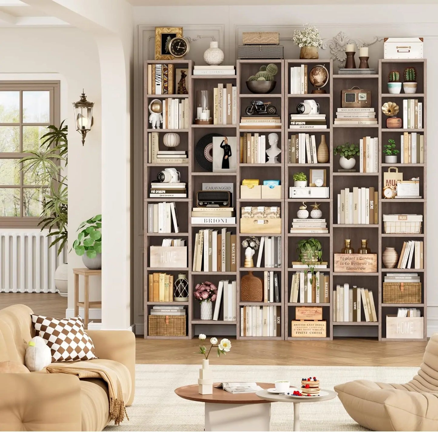 Hot sales[New Arrival!]Triple Wide 8 Tier Media Storage Tower Rack, with Adjustable Shelves,