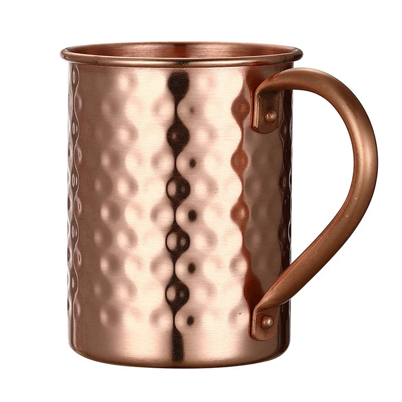 4PCS 550ml 18 Ounces Hammered Copper Plated  Moscow Mule Mug