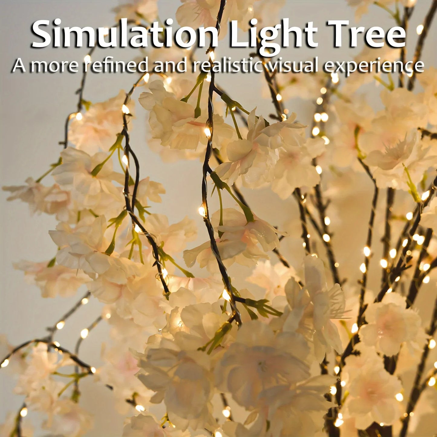 Cherry Blossom Tree Light, 6ft Lighted Trees for Decoration Inside, 450 LED Lights