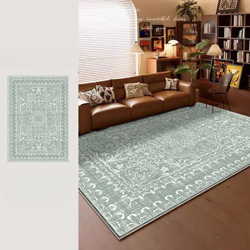 American Retro Style Carpets for Living Room Plush Carpet