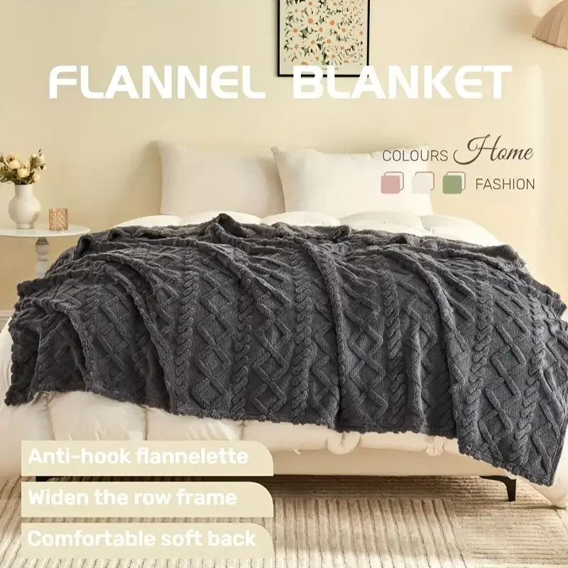 ltra-Soft 3D Plush 1pc Luxurious Fleece Blanket